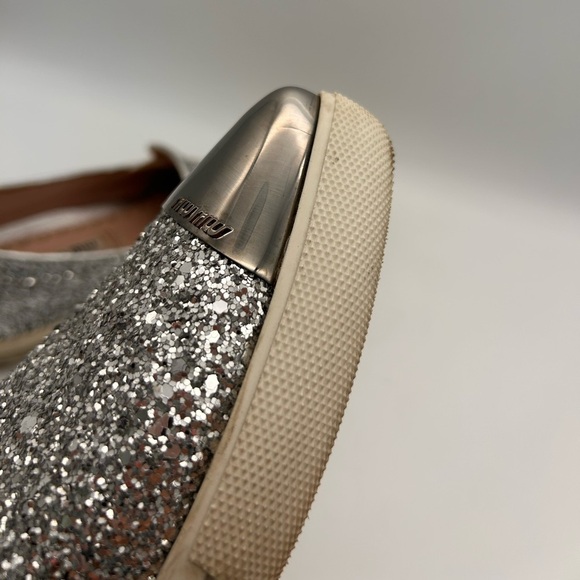 MIU MIU Glitter Slip-On Sneakers Steel Toe Pointed Size 35 Look At Photos - Picture 12 of 16